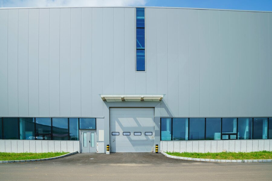 Interior of pre-engineered cold storage facility with temperature control
