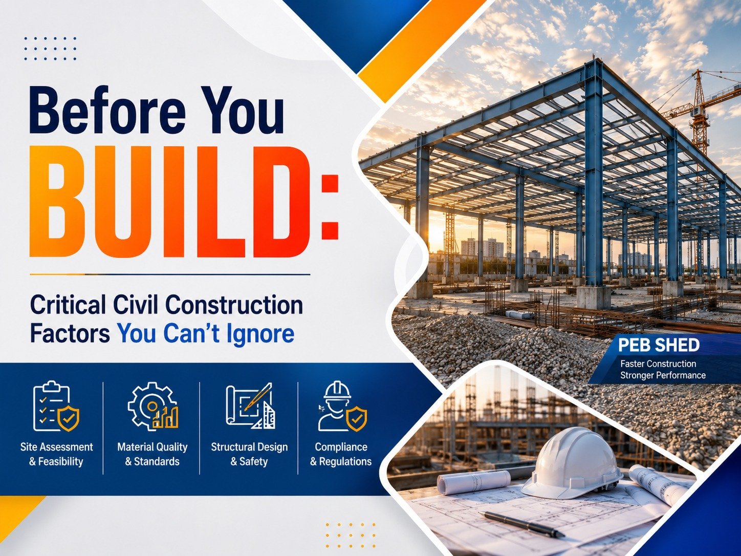 This guide explains the most important civil construction factors you should never ignore before starting a project. From site selection to project execution, you’ll learn how proper planning creates stronger, safer, and more cost-effective structures.