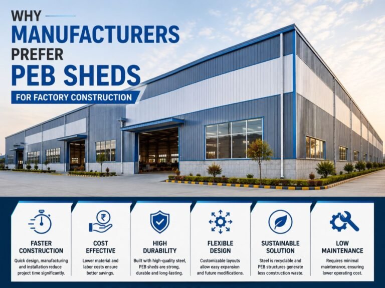 Why Manufacturers Prefer PEB Sheds for Factory Construction