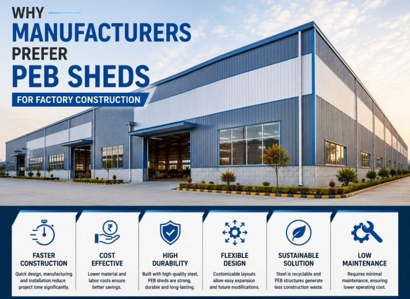 Why Manufacturers Prefer PEB Sheds for Factory Construction